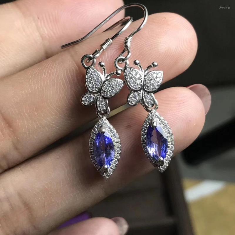 Dangle Earrings Fashion Natural Blue Tanzanite Drop Gemstone Butterfly Water 925 Silver Female Party Gift Jewelry
Dangle Earrings Fashion Natural Blue Tanzanite Drop Gemstone Butterfly Water 925 Silver Female Party Gift Jewelry