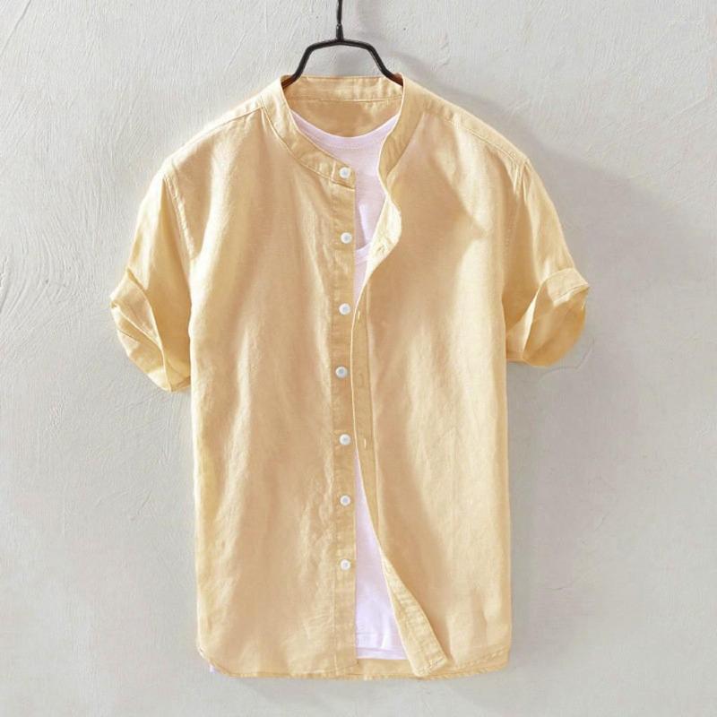 Men' Casual Shirts Men' Simple T Baggy Cotton Linen Solid Short Sleeve Shirt Button Retro Tops Blouse 2022 Summer Chemise Homme
Men' Casual Shirts Men' Simple T Baggy Cotton Linen Solid Short Sleeve Shirt Button Retro Tops Blouse 2022 Summer Chemise Homme