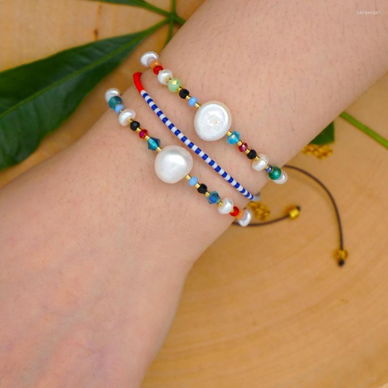 Strand Pearl Charm Bracelet For Girl Jewellery Colourful Crystals Irregular String Ethnic Bohemia Luxury Jewelry Boho Tiny Bracelets
Strand Pearl Charm Bracelet For Girl Jewellery Colourful Crystals Irregular String Ethnic Bohemia Luxury Jewelry Boho Tiny Bracelets