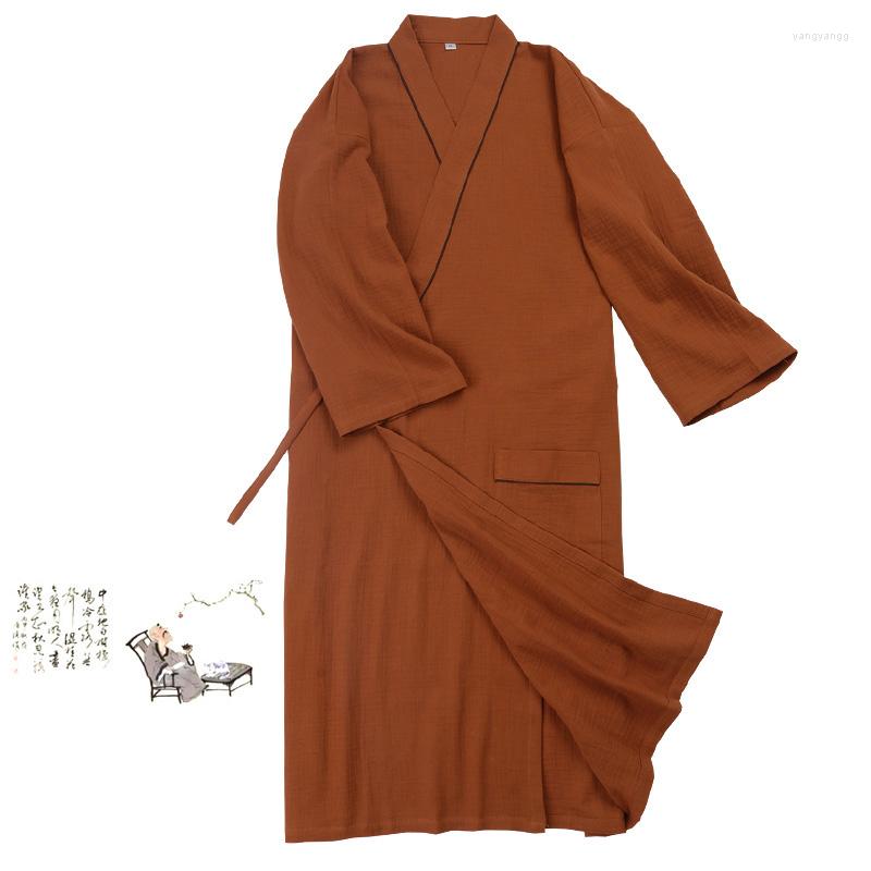Men's Sleepwear Kimono Pajamas Japanese Traditional Bathrobe Yukata Chinese Hanfu Pajama Robe Cardigan Pure Color Cotton Zen Clothing, Color2
Men's Sleepwear Kimono Pajamas Japanese Traditional Bathrobe Yukata Chinese Hanfu Pajama Robe Cardigan Pure Color Cotton Zen Clothing, Color2