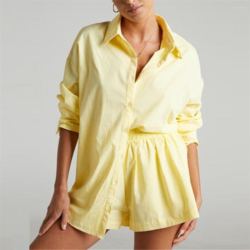 Women' Tracksuits Women Clothing 2 Piece Set Spring Summer Fashion Lapel Long Sleeve Baggy Shirt Elastic Waist Wide Leg Shorts Matching, Blue
Women' Tracksuits Women Clothing 2 Piece Set Spring Summer Fashion Lapel Long Sleeve Baggy Shirt Elastic Waist Wide Leg Shorts Matching, Blue