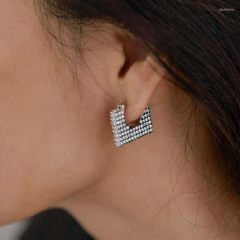 Hoop Earrings SRCOI Retro Silver Color Full Rhinestone Bag Shape Creative Luxury Fashion Double Sided Square Gifts 2022
Hoop Earrings SRCOI Retro Silver Color Full Rhinestone Bag Shape Creative Luxury Fashion Double Sided Square Gifts 2022