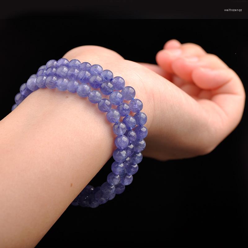 Link Bracelets 6mm Natural Tanzania Tanzanite Gemstone Clear Beads 3 Laps Bracelet Necklace For Fashion Healing Stone
Link Bracelets 6mm Natural Tanzania Tanzanite Gemstone Clear Beads 3 Laps Bracelet Necklace For Fashion Healing Stone