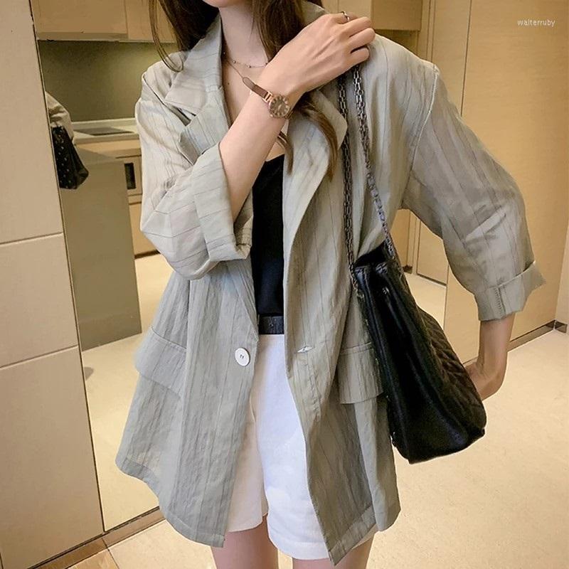 Women' Suits Blazers Women Summer Simple 4XL Single Button Notched Loose Leisure Thin Sun-protection Clothing Harajuku Retro Female Chic, Green
Women' Suits Blazers Women Summer Simple 4XL Single Button Notched Loose Leisure Thin Sun-protection Clothing Harajuku Retro Female Chic, Green