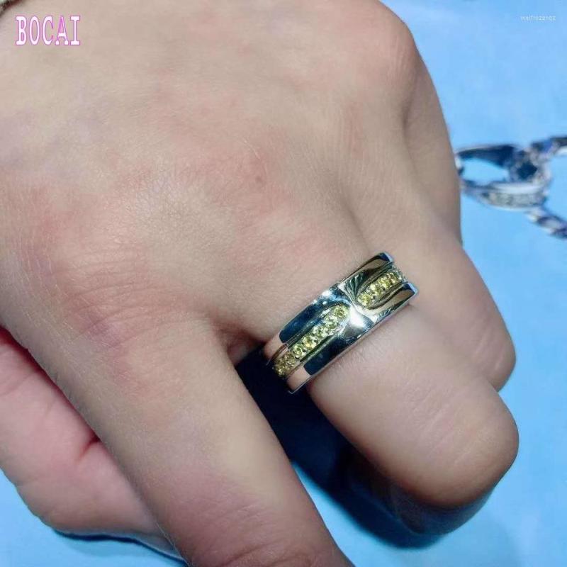 Cluster Rings S925 Pure Silver Good Luck Ring Inlaid Yellow Zircon Fashion Men's And Women's
Cluster Rings S925 Pure Silver Good Luck Ring Inlaid Yellow Zircon Fashion Men's And Women's