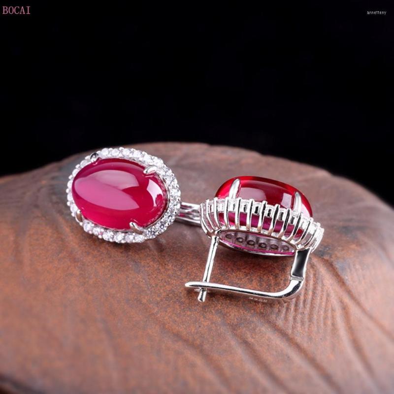 Backs Earrings BOCAI S925 Sterling Silver For Women Classic Fashion Thai Red Corundum Ear Clip Pure Argentum Jewelry
Backs Earrings BOCAI S925 Sterling Silver For Women Classic Fashion Thai Red Corundum Ear Clip Pure Argentum Jewelry