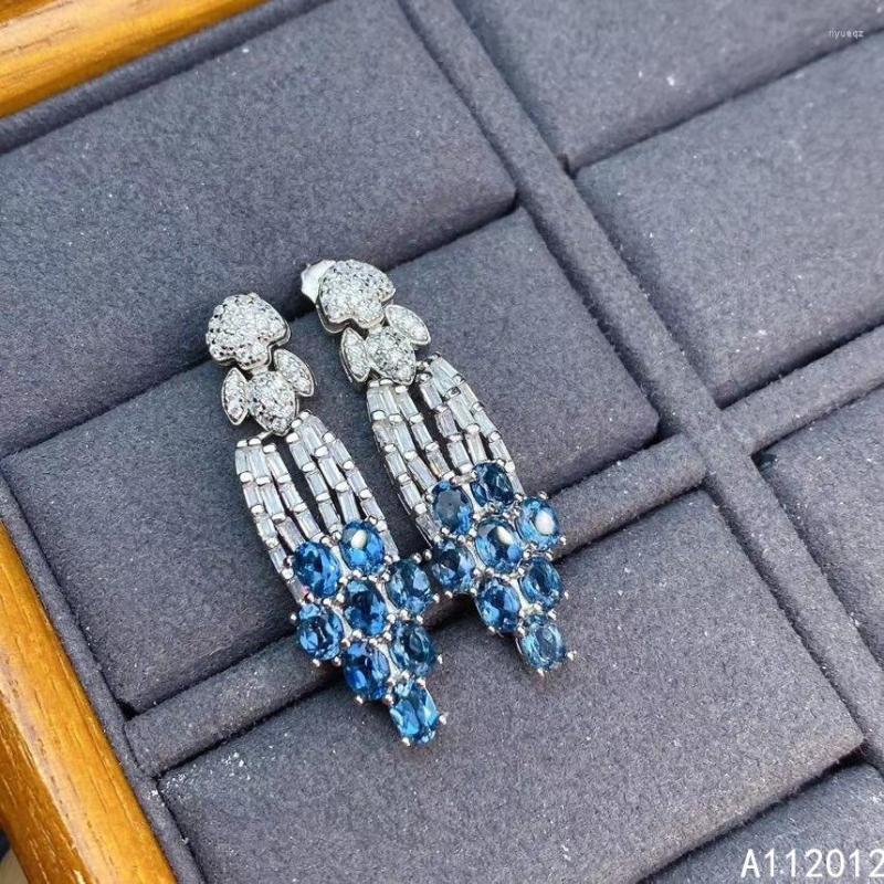 Dangle Earrings KJJEAXCMY Fine Jewelry Natural Blue Topaz 925 Sterling Silver Fashion Girl Eardrop Support Test Selling
Dangle Earrings KJJEAXCMY Fine Jewelry Natural Blue Topaz 925 Sterling Silver Fashion Girl Eardrop Support Test Selling
