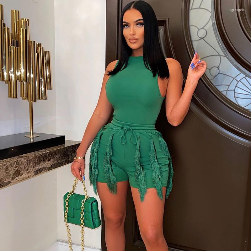 Women' Tracksuits Summer Tassel Shorts Sets Women Matching Tank Sleeveless Top And Streetwear Casual 2 Piece Womens Outfits Club, Black
Women' Tracksuits Summer Tassel Shorts Sets Women Matching Tank Sleeveless Top And Streetwear Casual 2 Piece Womens Outfits Club, Black