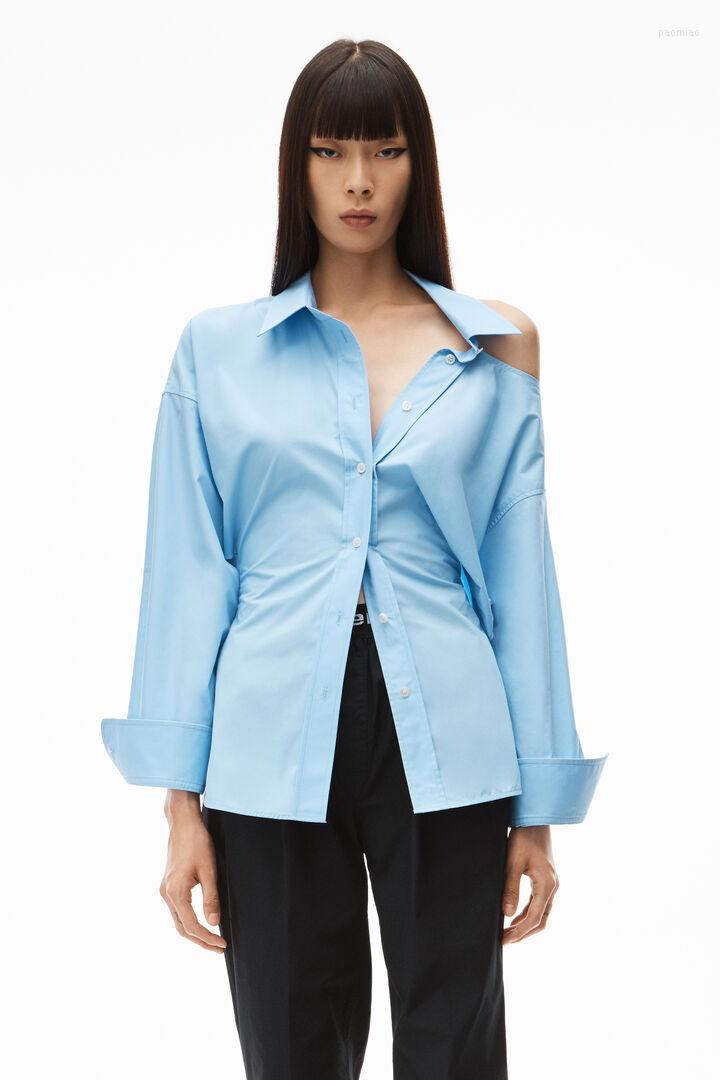 Women' T Shirts High Quality Asymmetrical Off-shoulder Long-sleeved Blue Cotton Design Loose All-match Shirt Top Women
Women' T Shirts High Quality Asymmetrical Off-shoulder Long-sleeved Blue Cotton Design Loose All-match Shirt Top Women