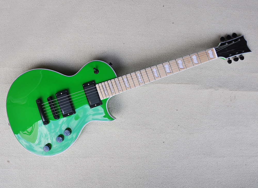 Gloss Green electric guitar with EMG pickups Maple fretboard with pearl inlay offering customized services
Gloss Green electric guitar with EMG pickups Maple fretboard with pearl inlay offering customized services