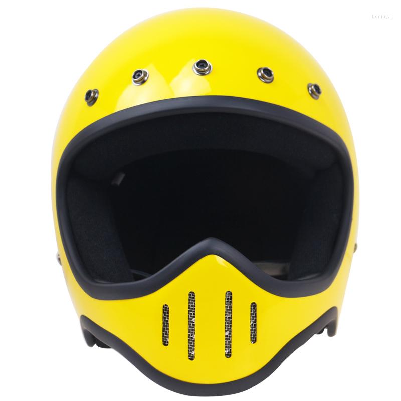 Motorcycle Helmets Professional Vintage Bike Riders Helmet Full Face Safety MOTO-4 DOT ECE Approved Light Weight Fiberglass Shell, Red
Motorcycle Helmets Professional Vintage Bike Riders Helmet Full Face Safety MOTO-4 DOT ECE Approved Light Weight Fiberglass Shell, Red