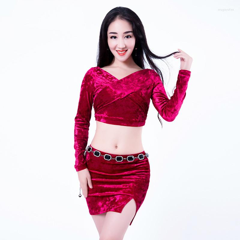 Stage Wear Women Belly Dance Uniforms Training Practice Clothes Female Costumes Oriental Velvet Top And Skirt Suit X83, See chart
Stage Wear Women Belly Dance Uniforms Training Practice Clothes Female Costumes Oriental Velvet Top And Skirt Suit X83, See chart