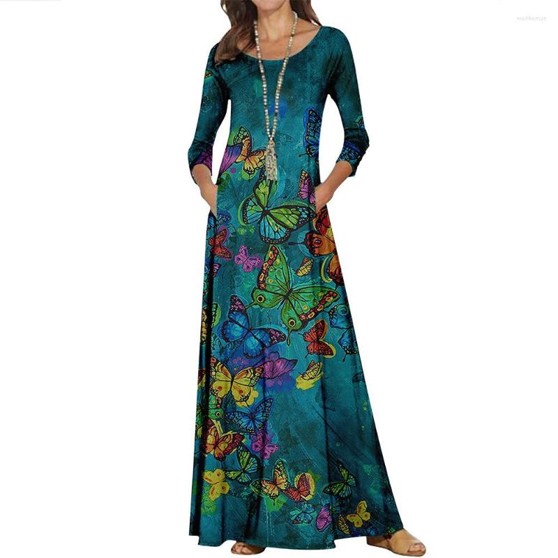 Casual Dresses Women Spring Round-Neck Long Sleeve Butterfly Print Pullover Vestidos
Casual Dresses Women Spring Round-Neck Long Sleeve Butterfly Print Pullover Vestidos