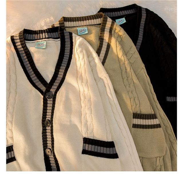 Women's Knits Vintage Spliced Cardigan Knitted Sweater Men Harajuku Streetwear Loose Woman Casual Return Coats 2022, Black
Women's Knits Vintage Spliced Cardigan Knitted Sweater Men Harajuku Streetwear Loose Woman Casual Return Coats 2022, Black
