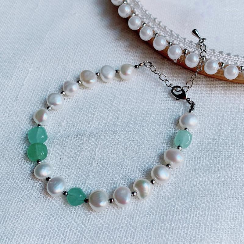 Strand Elegant Natural Freshwater Pearl Bracelet For Women Green Aventurine Crystal Stone Rock Baroque Femme Pulsera
Strand Elegant Natural Freshwater Pearl Bracelet For Women Green Aventurine Crystal Stone Rock Baroque Femme Pulsera