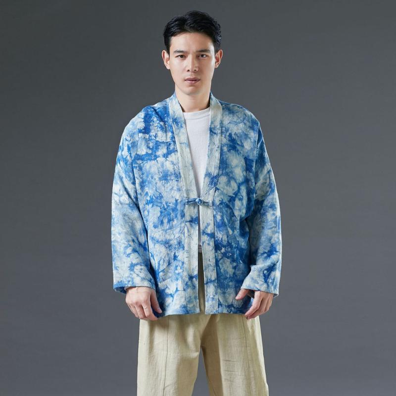 Men's Jackets Tie Dye Print Loose Casual Cotton Linen Long Sleeve Cardigan Shirt Jacket Spring Autumn Vintage Coat For Man, Blue
Men's Jackets Tie Dye Print Loose Casual Cotton Linen Long Sleeve Cardigan Shirt Jacket Spring Autumn Vintage Coat For Man, Blue