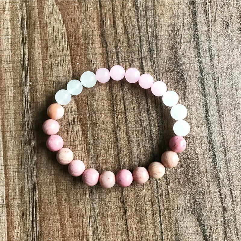 Strand Rhodonite & RoseQuartz Bracelet Wrist Mala Women's Pink Beads Gift Natural Stone Yoga Bracelets
Strand Rhodonite & RoseQuartz Bracelet Wrist Mala Women's Pink Beads Gift Natural Stone Yoga Bracelets