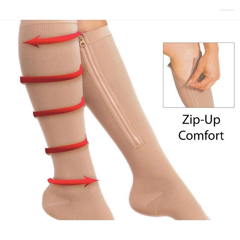 Sports Socks 1 Pair Unisex Open Toe Compression Men Women Support Knee Zipper Anti-Fatigue Stretchy Sox Nursing Stockings, A01
Sports Socks 1 Pair Unisex Open Toe Compression Men Women Support Knee Zipper Anti-Fatigue Stretchy Sox Nursing Stockings, A01