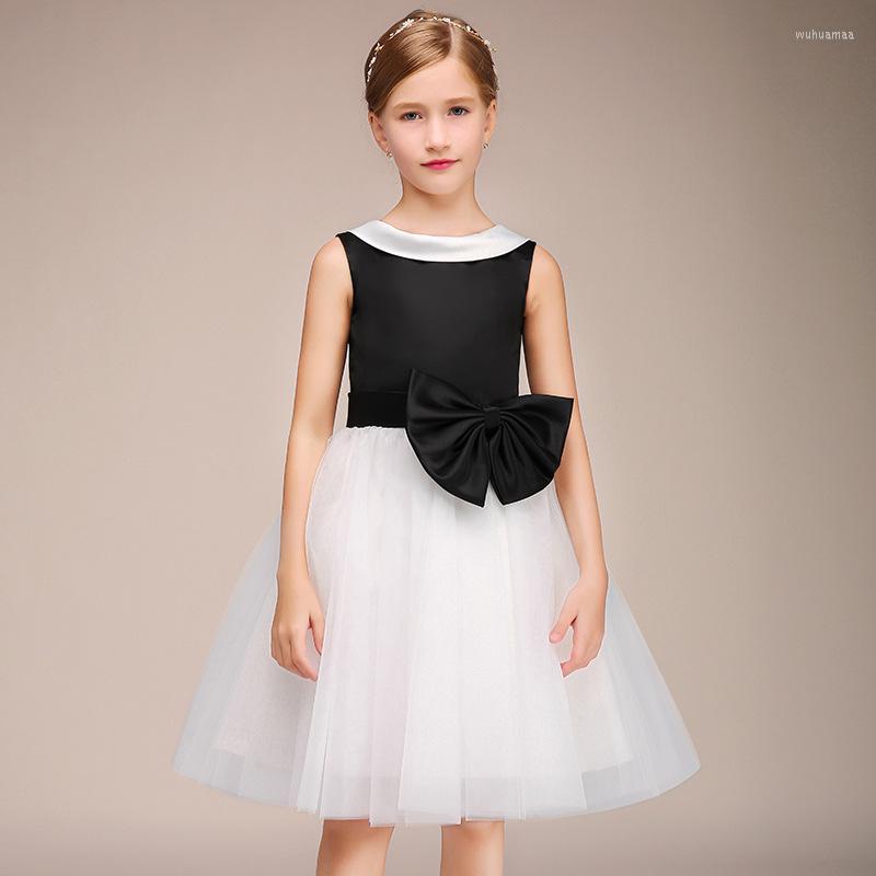 Girl Dresses Kids Party Formal Short White Black Bowtie Birthday Communion Princess Gown Knee Length Flower Wedding, Custom
Girl Dresses Kids Party Formal Short White Black Bowtie Birthday Communion Princess Gown Knee Length Flower Wedding, Custom