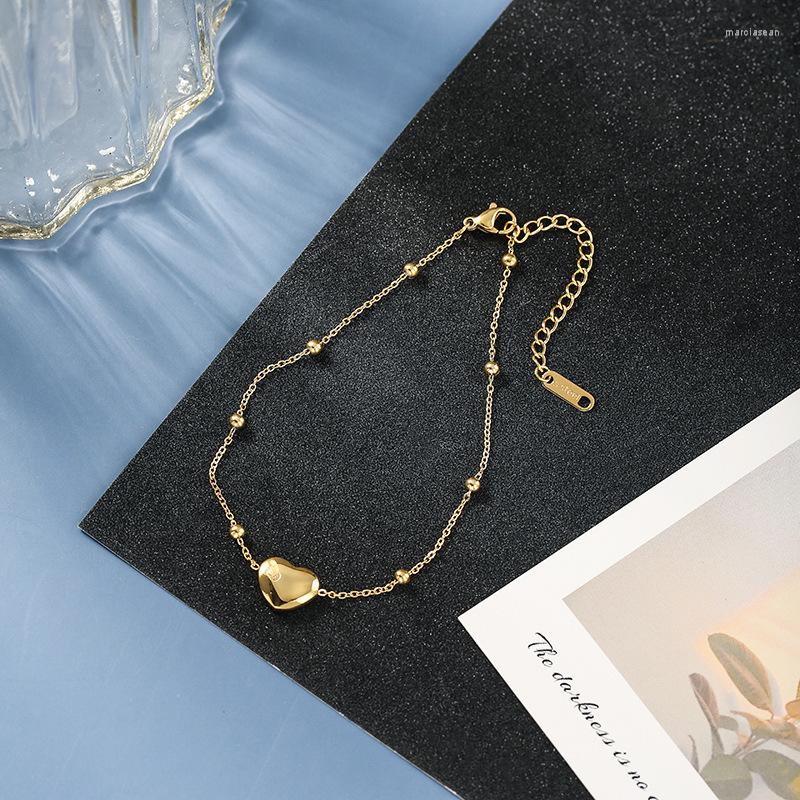 Anklets Women Girl Beach Summer Holiday Accessories Simple Heart Ankle Bracelet Stainless Steel Gold Color Leg Sandals Barefoot Anklet
Anklets Women Girl Beach Summer Holiday Accessories Simple Heart Ankle Bracelet Stainless Steel Gold Color Leg Sandals Barefoot Anklet