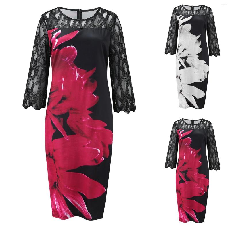 Casual Dresses Fashion Floral Print Women's Dress Elegant Mesh Lace Loose Evening Party Midi Vestidos Women Clothing Plus Size 5XL, Red
Casual Dresses Fashion Floral Print Women's Dress Elegant Mesh Lace Loose Evening Party Midi Vestidos Women Clothing Plus Size 5XL, Red