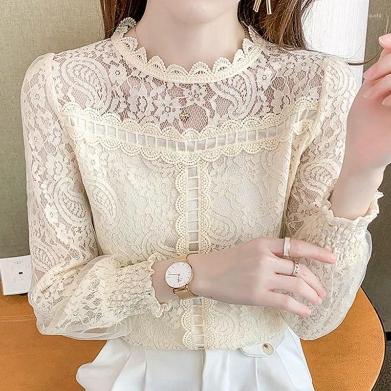 Women' Blouses Lace Jacquard Long Sleeve Chiffon Shirt Blouse Women' Autumn 2022 Western Fashion Hollow Out Temperament Top Blusa, Beige
Women' Blouses Lace Jacquard Long Sleeve Chiffon Shirt Blouse Women' Autumn 2022 Western Fashion Hollow Out Temperament Top Blusa, Beige