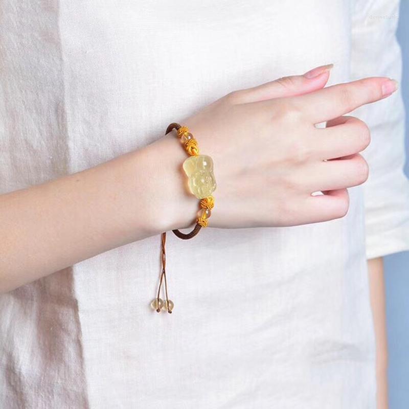 Strand Wholesale Open Light Yellow Crystal Bracelets Hand Waved Round Beads With Pi Xiu Bracelet Lucky For Women Girl Fashion Jewelry
Strand Wholesale Open Light Yellow Crystal Bracelets Hand Waved Round Beads With Pi Xiu Bracelet Lucky For Women Girl Fashion Jewelry