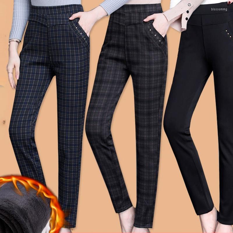 Women's Pants Large Size 2022 Winter Women Grid Warm Velvet Slim High Waist Stretch Straight Female Trousers X136
Women's Pants Large Size 2022 Winter Women Grid Warm Velvet Slim High Waist Stretch Straight Female Trousers X136