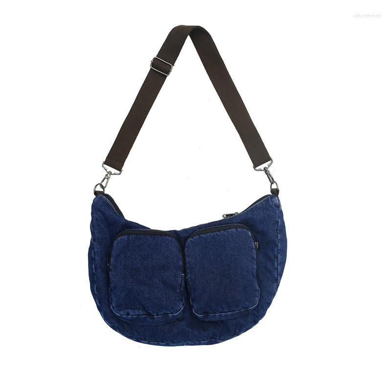 Evening Bags 2022 Washed Denim Messenger Bag Spring Shoulder Canvas Dark Blue Retro Pack Ladies Handbag With Side Pocket
Evening Bags 2022 Washed Denim Messenger Bag Spring Shoulder Canvas Dark Blue Retro Pack Ladies Handbag With Side Pocket