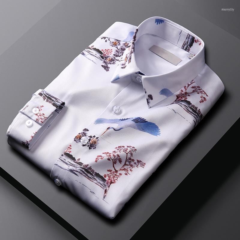 Men's Casual Shirts TFETTERS Chinese Style Men Fashion Smart Turn-Down Collar Slim Fit Long Sleeve Print Shirt Clothing, White shirts men
Men's Casual Shirts TFETTERS Chinese Style Men Fashion Smart Turn-Down Collar Slim Fit Long Sleeve Print Shirt Clothing, White shirts men