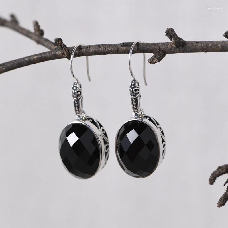 Dangle Earrings FNJ Vintage Black Agate 925 Silver Original Pure S925 Sterling Drop Earring For Women Jewelry
Dangle Earrings FNJ Vintage Black Agate 925 Silver Original Pure S925 Sterling Drop Earring For Women Jewelry
