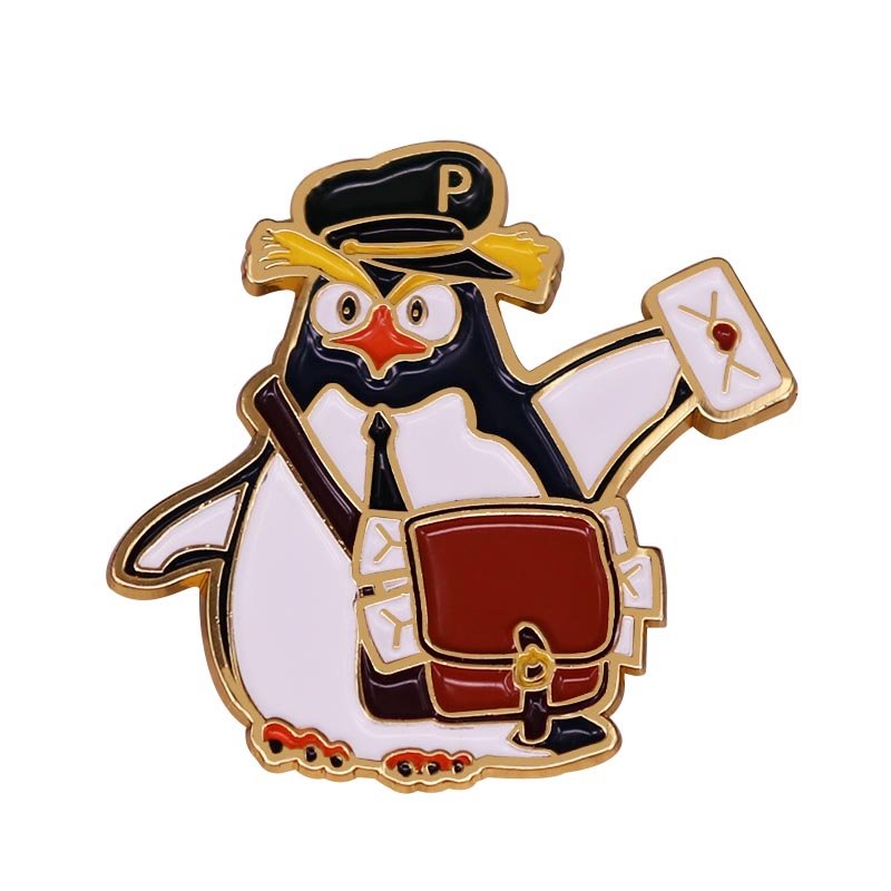 Wearing a hat Penguin Postman Badge Pin Cute Anime Movies Games Hard Enamel Pins Collect Metal Cartoon Brooch, As picture
Wearing a hat Penguin Postman Badge Pin Cute Anime Movies Games Hard Enamel Pins Collect Metal Cartoon Brooch, As picture