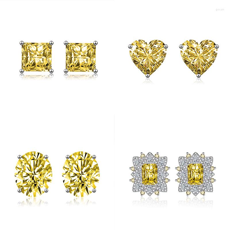Stud Earrings JUNZI Dainty Female With Shiny Yellow Crystal CZ Temperament Women Accessories For Party Fashion Christmas Gifts
Stud Earrings JUNZI Dainty Female With Shiny Yellow Crystal CZ Temperament Women Accessories For Party Fashion Christmas Gifts