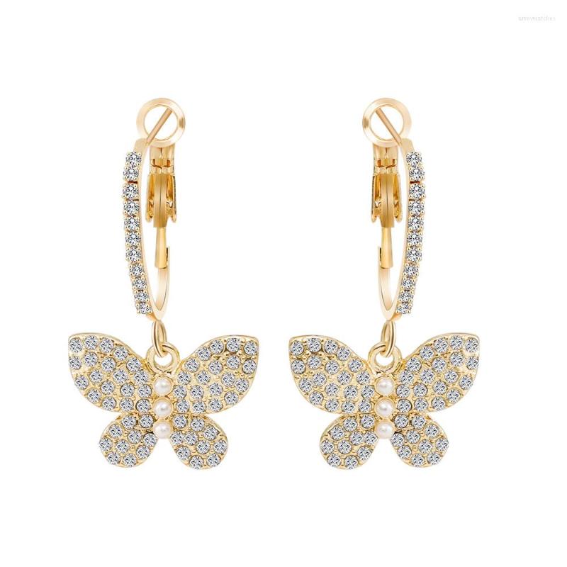 Hoop Earrings Rhinestone Shiny Butterfly Earring For Women Fahion Gold Color Premium Luxury Zircon Wedding Jewelry Gift
Hoop Earrings Rhinestone Shiny Butterfly Earring For Women Fahion Gold Color Premium Luxury Zircon Wedding Jewelry Gift