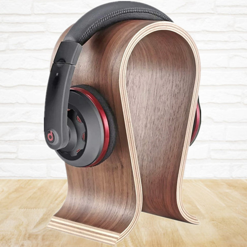 High Quality Wood Headphones Stand Walnut Wooden Headset Earphone Holder Headphone Display Rack
High Quality Wood Headphones Stand Walnut Wooden Headset Earphone Holder Headphone Display Rack