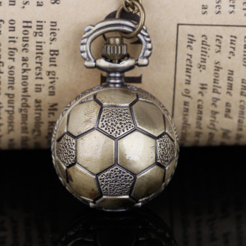 Pocket Watches Retro Vintage Soccer Ball Shape Bronze Round Quartz Watch With Chain Necklace Jewelry Gifts
Pocket Watches Retro Vintage Soccer Ball Shape Bronze Round Quartz Watch With Chain Necklace Jewelry Gifts