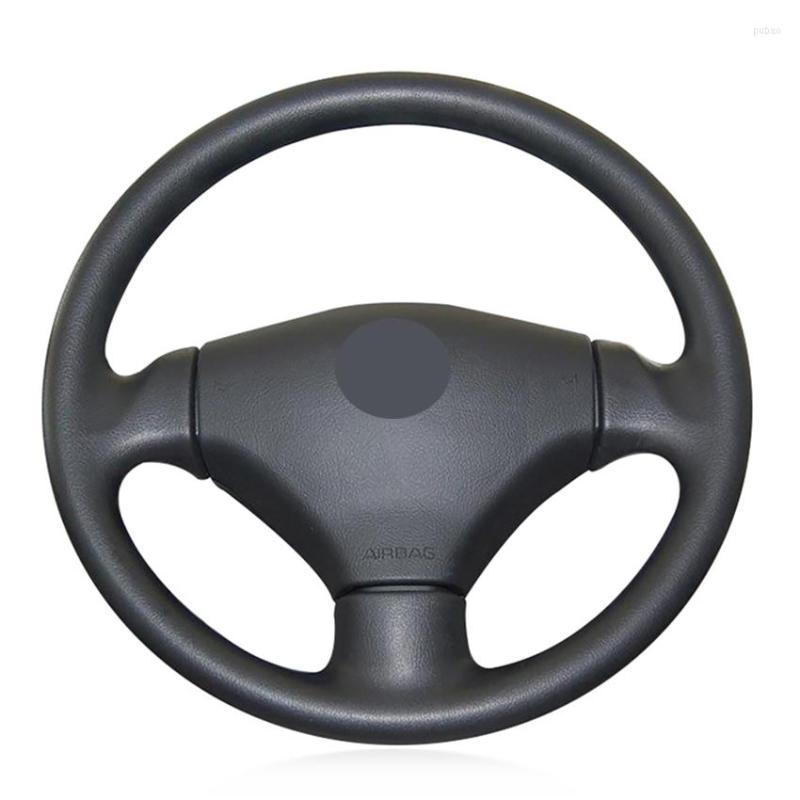 Steering Wheel Covers Hand Sew Black Genuine Leather Car Cover For 206 2003 2004 2005 2006
Steering Wheel Covers Hand Sew Black Genuine Leather Car Cover For 206 2003 2004 2005 2006