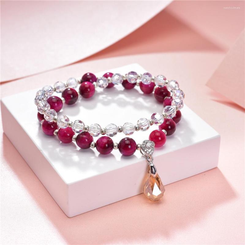 Charm Bracelets Natural Tiger Eyes Stone Crystal Beads Bracelet For Women Double Layers Rosary Wristband Gift Jewelry Prayer 38cm B389
Charm Bracelets Natural Tiger Eyes Stone Crystal Beads Bracelet For Women Double Layers Rosary Wristband Gift Jewelry Prayer 38cm B389