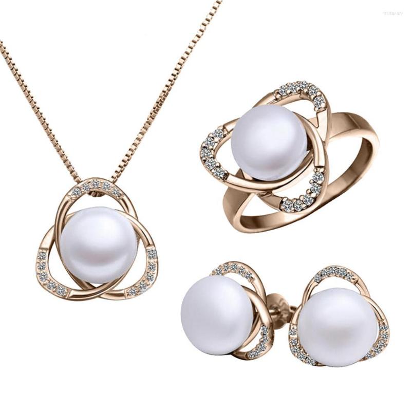 Necklace Earrings Set Fashion Women Gold Silver Color Jewelry Wedding Floral Faux Pearl Inlaid Pendant Ring Bridal, Picture shown
Necklace Earrings Set Fashion Women Gold Silver Color Jewelry Wedding Floral Faux Pearl Inlaid Pendant Ring Bridal, Picture shown