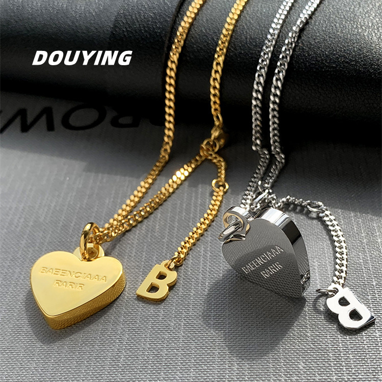 Fashion Designer Women Necklace Bracelet Classic Heart Set 18K Gold Girl Valentines Day Love Gift 316L Stainless Steel Jewelry Wholesale and Retail
Fashion Designer Women Necklace Bracelet Classic Heart Set 18K Gold Girl Valentines Day Love Gift 316L Stainless Steel Jewelry Wholesale and Retail