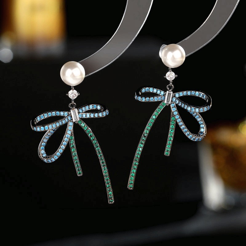 Luxury Zirconia Ribbon Bow Knot Earrings For Women Frence Style Jewelry Girls Gifts Statement Designer Full Diamond Big Bowknot Stud Drop Ear rings Female
Luxury Zirconia Ribbon Bow Knot Earrings For Women Frence Style Jewelry Girls Gifts Statement Designer Full Diamond Big Bowknot Stud Drop Ear rings Female