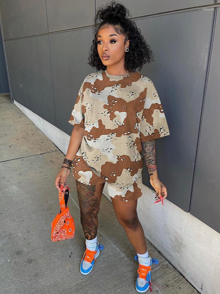 Women' Tracksuits Women' Short Sets Camouflage Print Sleeve O-neck Loose T-shirts And Biker Workout Pant Casual Female 2 Piece Suits, Green
Women' Tracksuits Women' Short Sets Camouflage Print Sleeve O-neck Loose T-shirts And Biker Workout Pant Casual Female 2 Piece Suits, Green