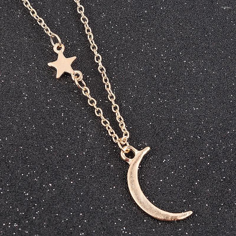 Pendant Necklaces Long Golden Silver Color Star Moon Necklace Cute Romantic Pentagram Strip Pendants Gifts For Women Fashion Jewelry
Pendant Necklaces Long Golden Silver Color Star Moon Necklace Cute Romantic Pentagram Strip Pendants Gifts For Women Fashion Jewelry