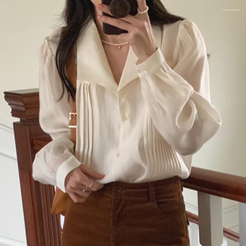 Women's Blouses OL Style Formal Women Casual Shirts Turn-Down Collar Blouse Tops Elegant Work Wear Female Single-Breasted Fashion Chiffon, Beige
Women's Blouses OL Style Formal Women Casual Shirts Turn-Down Collar Blouse Tops Elegant Work Wear Female Single-Breasted Fashion Chiffon, Beige