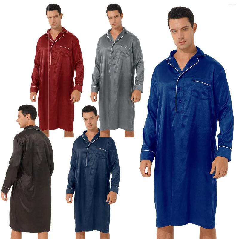 Men's Sleepwear Men Satin Sleep Robes Long Sleeve Sleepshirts Solid 2022 V Neck Soft Loose Bathrobes Leisure Nightshirt Nightgown Homewear, Black
Men's Sleepwear Men Satin Sleep Robes Long Sleeve Sleepshirts Solid 2022 V Neck Soft Loose Bathrobes Leisure Nightshirt Nightgown Homewear, Black