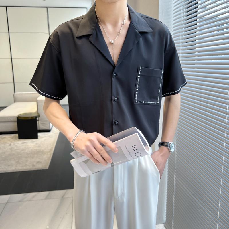 Men's Casual Shirts 2022 Summer Ice Silk For Men Short Sleeve Loose Shirt Large Lapel Sexy Social Streetwear Party Tuxedo Blouse, White
Men's Casual Shirts 2022 Summer Ice Silk For Men Short Sleeve Loose Shirt Large Lapel Sexy Social Streetwear Party Tuxedo Blouse, White