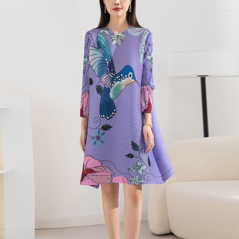 Casual Dresses High End Western-style Flesh Blocking Thin Pleated Print Loose Dress Female 2022 Autumn Elastic O Neck Full Sleeve Skirt, Pink
Casual Dresses High End Western-style Flesh Blocking Thin Pleated Print Loose Dress Female 2022 Autumn Elastic O Neck Full Sleeve Skirt, Pink