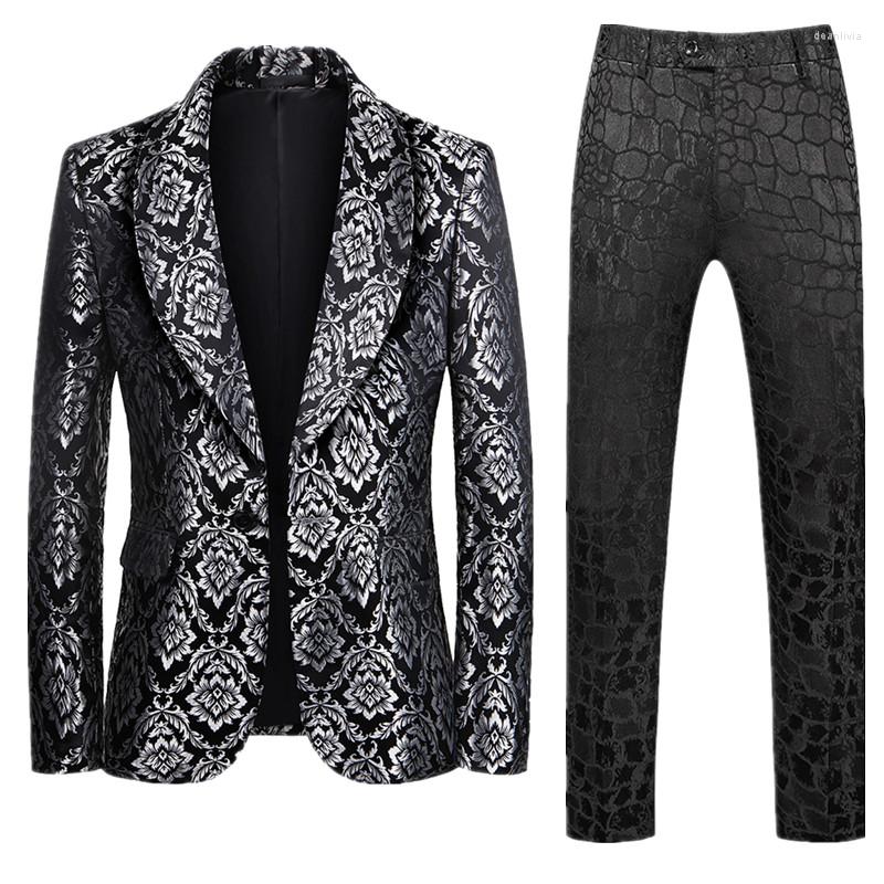 Men's Suits Fashion Luxury Men Business Wedding Banquet Suit 2 Piece Classic Prom Party Jacquard Tuxedo Blazer And Pant Big Size 5XL-S, Blazer and pant 014
Men's Suits Fashion Luxury Men Business Wedding Banquet Suit 2 Piece Classic Prom Party Jacquard Tuxedo Blazer And Pant Big Size 5XL-S, Blazer and pant 014