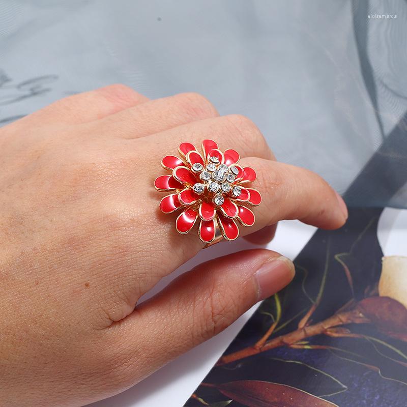 Wedding Rings Big Red Enamel Flower Ring Adjustable Rhinestone For Women Fashion Jewelry Finger Female Boho Party Ladies
Wedding Rings Big Red Enamel Flower Ring Adjustable Rhinestone For Women Fashion Jewelry Finger Female Boho Party Ladies