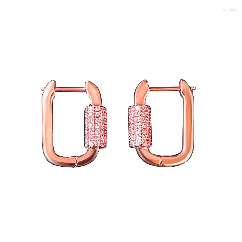 Dangle Earrings Classic Square Style Drop Rose Gold Plated Cucic Zirconia Lock Buckle For Women Fashion Jewelry
Dangle Earrings Classic Square Style Drop Rose Gold Plated Cucic Zirconia Lock Buckle For Women Fashion Jewelry